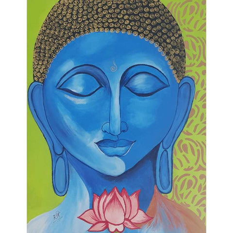 Lotus Sutra Fine Art Acrylic Painting Buy Now on Artezaar.com Online Art Gallery Dubai UAE