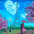 Love Is In The Air Mixed Media Painting Buy Now on Artezaar.com Online Art Gallery Dubai UAE