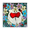 Loving Hearts Glass Painting Buy Now on Artezaar.com Online Art Gallery Dubai UAE
