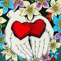 Loving Hearts Glass Painting Buy Now on Artezaar.com Online Art Gallery Dubai UAE