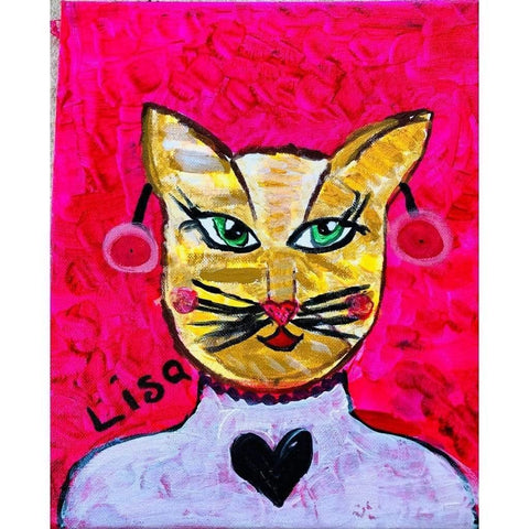 Mietzi the Cat Acrylic Painting Buy Now on Artezaar.com Online Art Gallery Dubai UAE