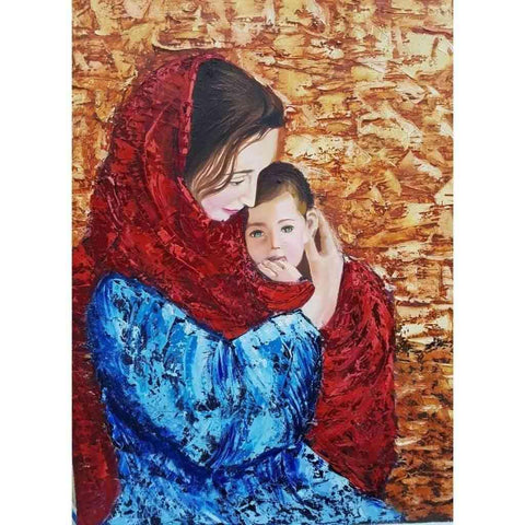Motherhood Oil Painting Buy Now on Artezaar.com Online Art Gallery Dubai UAE