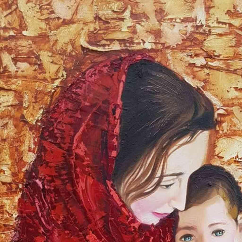 Motherhood Oil Painting Buy Now on Artezaar.com Online Art Gallery Dubai UAE