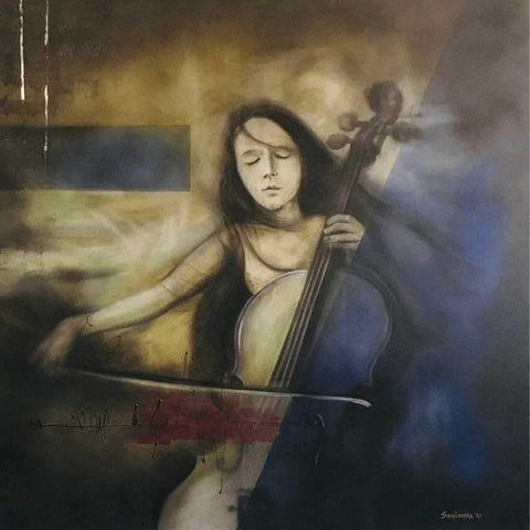 Musical Aura Acrylic Painting Buy Now on Artezaar.com Online Art Gallery Dubai UAE