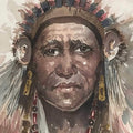 Native American Fine Art Watercolor Painting Buy Now on Artezaar.com Online Art Gallery Dubai UAE