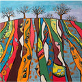 Peaceful Land Acrylic Painting Buy Now on Artezaar.com Online Art Gallery Dubai UAE