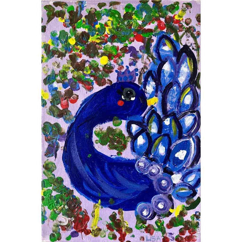 Prince Peacock Acrylic Painting Buy Now on Artezaar.com Online Art Gallery Dubai UAE