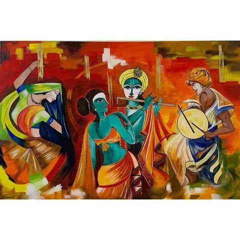 Raas Leela Acrylic Painting Buy Now on Artezaar.com Online Art Gallery Dubai UAE