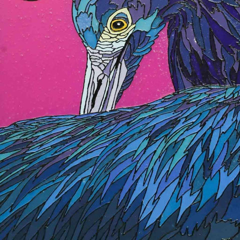 Resting Bird Glass Painting Buy Now on Artezaar.com Online Art Gallery Dubai UAE