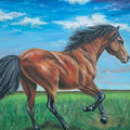 Running Horse Symbol Of Success And Power Mixed Media Painting Buy Now on Artezaar.com Online Art Gallery Dubai UAE