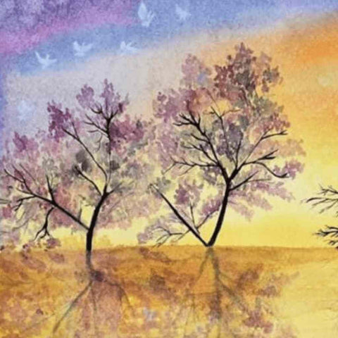 Serendipity Watercolor Painting Buy Now on Artezaar.com Online Art Gallery Dubai UAE