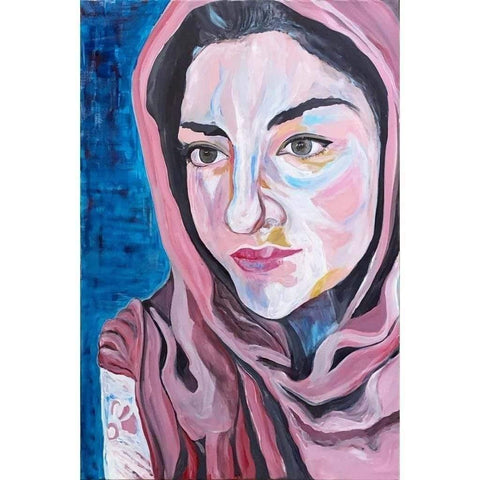 She Abstract Acrylic Painting Buy Now on Artezaar.com Online Art Gallery Dubai UAE