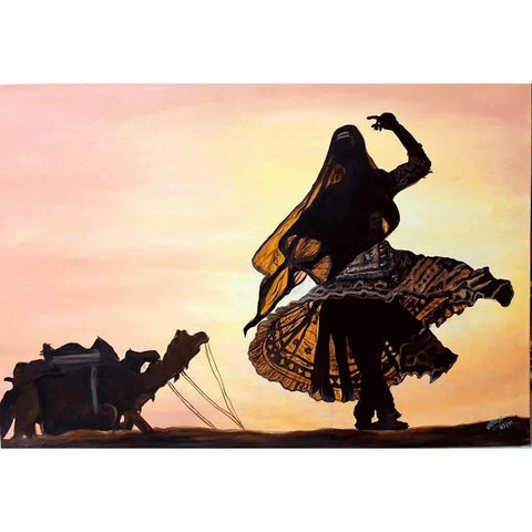 Silhouette Fine Art Acrylic Painting Buy Now on Artezaar.com Online Art Gallery Dubai UAE