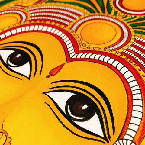 Tanvi Kerala Mural Painting Acrylic Painting Buy Now on Artezaar.com Online Art Gallery Dubai UAE