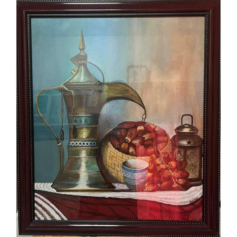 Taste of Arabia Fine Art Acrylic Painting Buy Now on Artezaar.com Online Art Gallery Dubai UAE