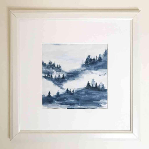 The Hills Watercolor Painting Buy Now on Artezaar.com Online Art Gallery Dubai UAE