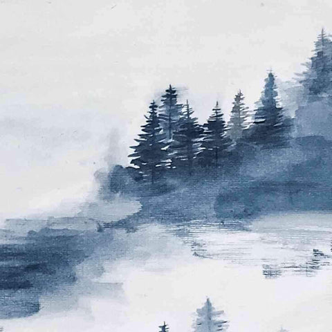 The Hills Watercolor Painting Buy Now on Artezaar.com Online Art Gallery Dubai UAE