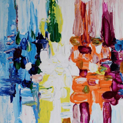 The Multicolored Canvas Acrylic Painting Buy Now on Artezaar.com Online Art Gallery Dubai UAE