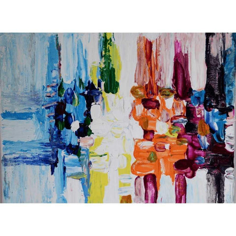 The Multicolored Canvas Acrylic Painting Buy Now on Artezaar.com Online Art Gallery Dubai UAE
