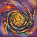 The Purple Sunset Abstract Mixed Media Painting Buy Now on Artezaar.com Online Art Gallery Dubai UAE