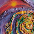 The Purple Sunset Abstract Mixed Media Painting Buy Now on Artezaar.com Online Art Gallery Dubai UAE