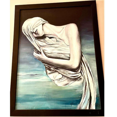 The Veil by Afshan Quraishi Oil Painting Buy now on artezaar.com Online Art Gallery