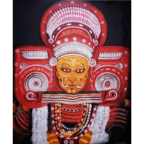 Theyyam Fine Art Acrylic Painting Buy Now on Artezaar.com Online Art Gallery Dubai UAE