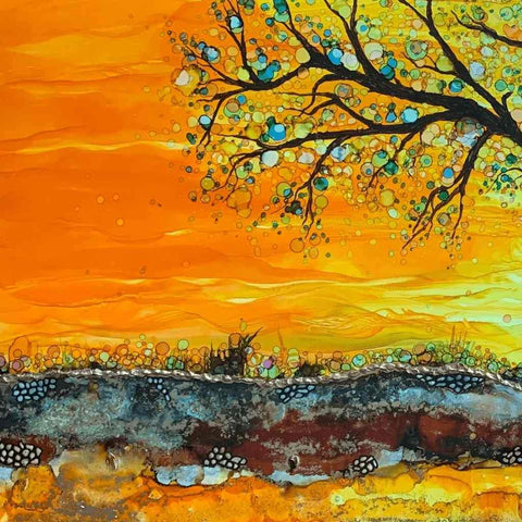 Tree Story 2 Mixed Media Painting Buy Now on Artezaar.com Online Art Gallery Dubai UAE