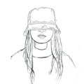 Woman With Hat Covering Her Eyes Sketch Buy Now on Artezaar.com Online Art Gallery Dubai UAE