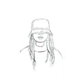 Woman With Hat Covering Her Eyes Sketch Buy Now on Artezaar.com Online Art Gallery Dubai UAE