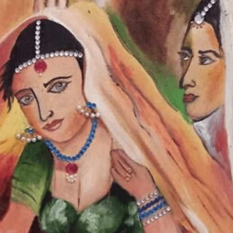 Village Belles Fine Art Oil Painting Buy Now on Artezaar.com Online Art Gallery Dubai UAE