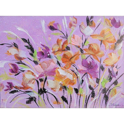 Violet Bloom Acrylic Painting Buy Now on Artezaar.com Online Art Gallery Dubai UAE
