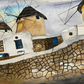 Vivid Windmills Watercolor Painting Buy Now on Artezaar.com Online Art Gallery Dubai UAE