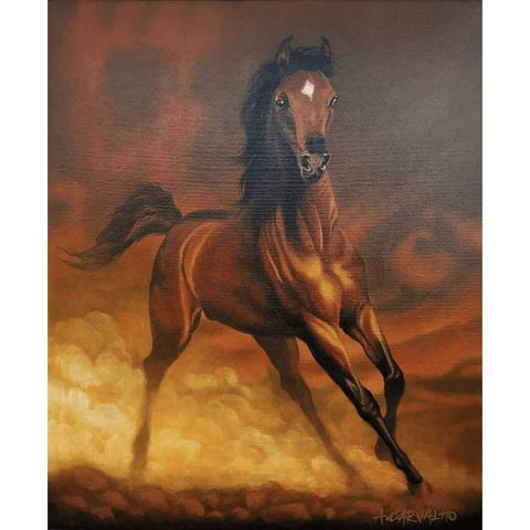 Wild Arabian Horse Fine Art Acrylic Painting Buy Now on Artezaar.com Online Art Gallery Dubai UAE