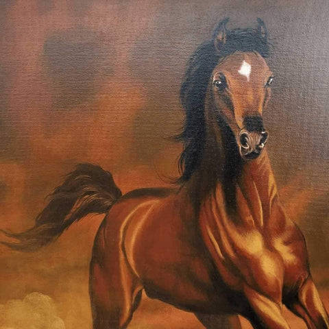 Wild Arabian Horse Fine Art Acrylic Painting Buy Now on Artezaar.com Online Art Gallery Dubai UAE