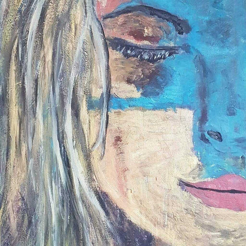 Woman Silence Acrylic Painting Buy Now on Artezaar.com Online Art Gallery Dubai UAE