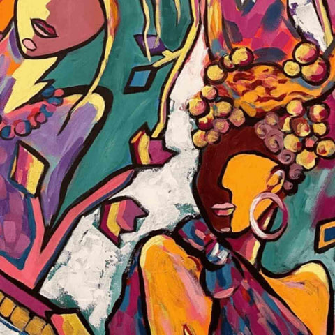 Women's Roots Acrylic Painting Buy Now on Artezaar.com Online Art Gallery Dubai UAE