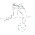 Kid playing Football Sketch Buy Now on Artezaar.com Online Art Gallery Dubai UAE